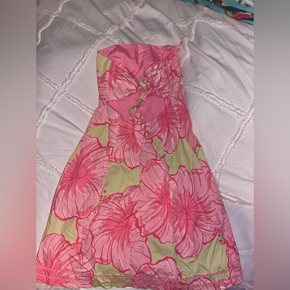 Lily Pulitzer Strapless Printed Mini Dress in Size 4 - Picture 3 of 3